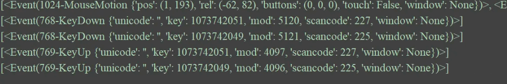 Python pygame 项目实战事件监听